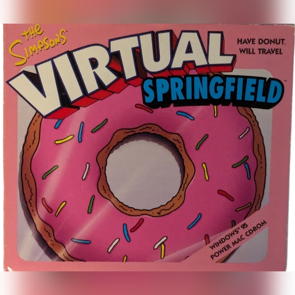 THE SIMPSONS VIRTUAL SPRINGFIELD WINDOWS 95 PC CD-ROM COMPLETE - Picture 1 of 3